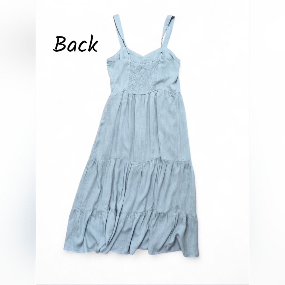 Becool Tiered Maxi Dress Sea Blue Size Small - Picture 4 of 14